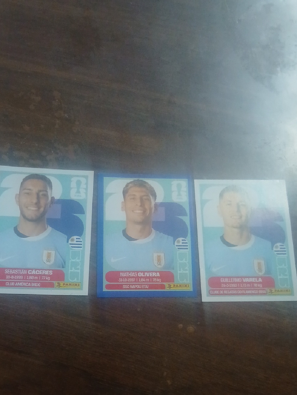 Uruguay World Cup Sticker Lot - Light Blue Jerseys